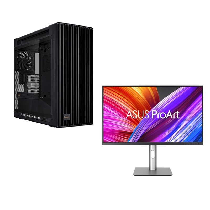 Jimm's Powered by ASUS - Creator 5080, pöytätietokone + Asus 27" ProArt Display PA279CRV, 4K-monitori