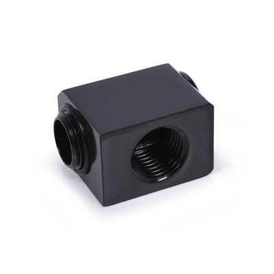 Alphacool Low Profile ES L-connector rotatable, G1/4 AG -> G1/4 IG, Deep Black