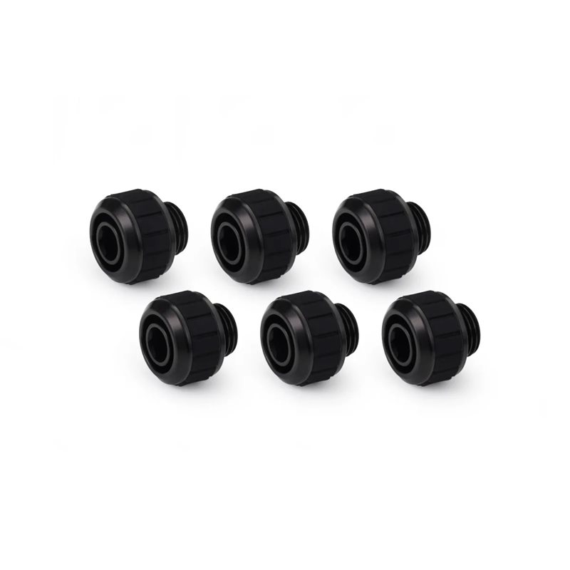 Alphacool Apex Grip SoftTube Fitting -ruuviliitinsarja, 13/10mm, G1/4, 6 kpl, musta