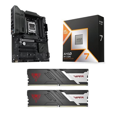 Asus X870 MAX GAMING WIFI7 + 9800X3D + 32GB -tuotepaketti
