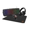 Deltaco Gaming 4-in-1-pelipaketti, kuulokkeet, näppäimistö, hiiret, hiirimatto