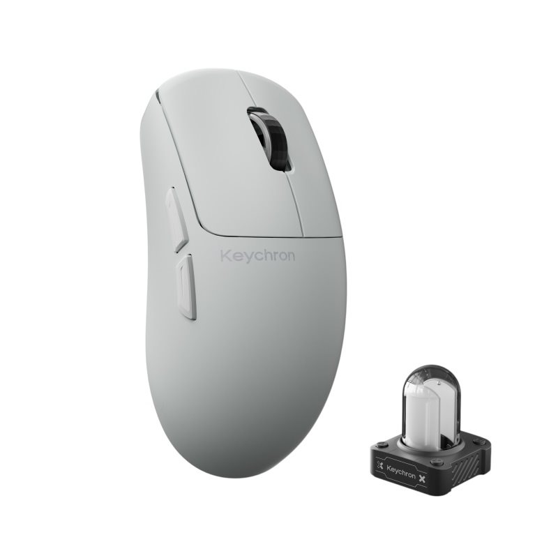 Keychron G6 HE 8K, langaton hiiri, 40 000 DPI, valkoinen