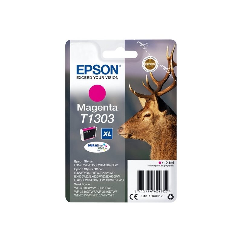 Epson T1303 DURABrite Ultra Stag XL -väriainekasetti, magenta (SEC)