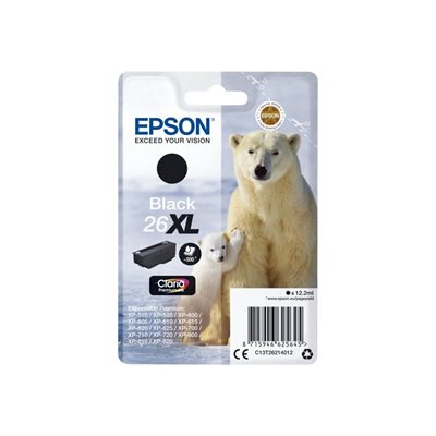 Epson 26XL Claria Premium Ink Polar Bear -väriainekasetti, musta