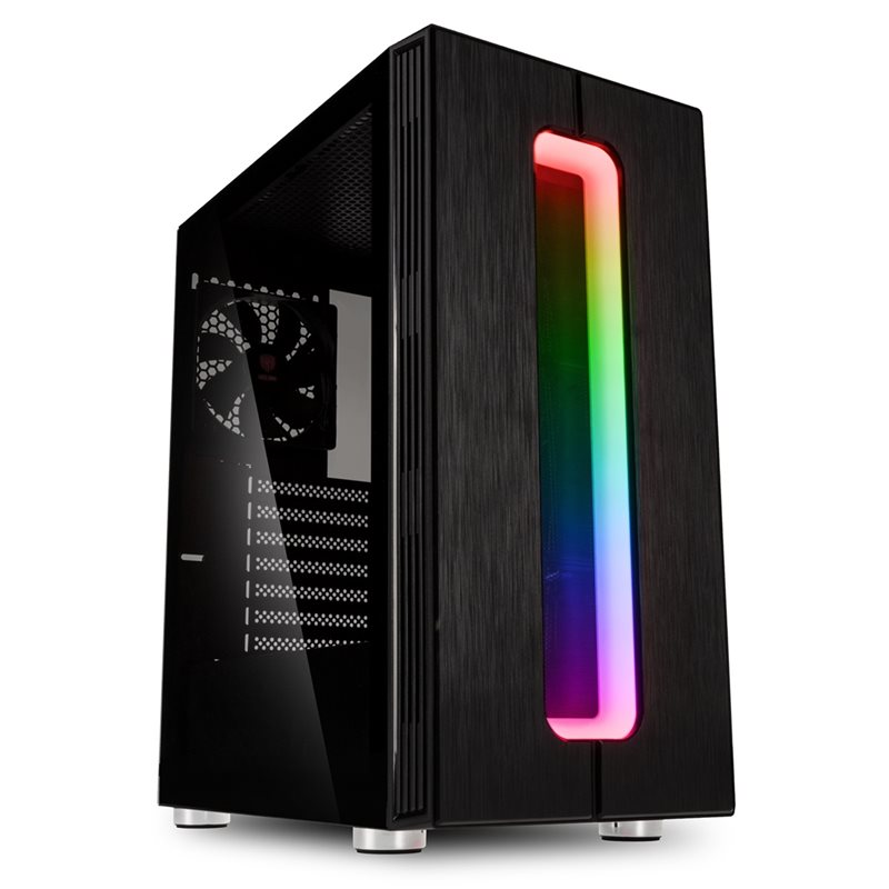 Kolink Nimbus, RGB-valaistu ikkunallinen miditornikotelo, musta (Tarjous! Norm. 54,90€)