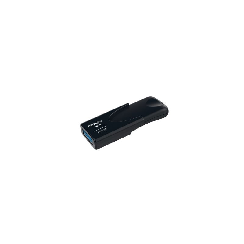 PNY 16GB Attaché 4, USB 3.1 -muistitikku, 80/20 MB/s, musta