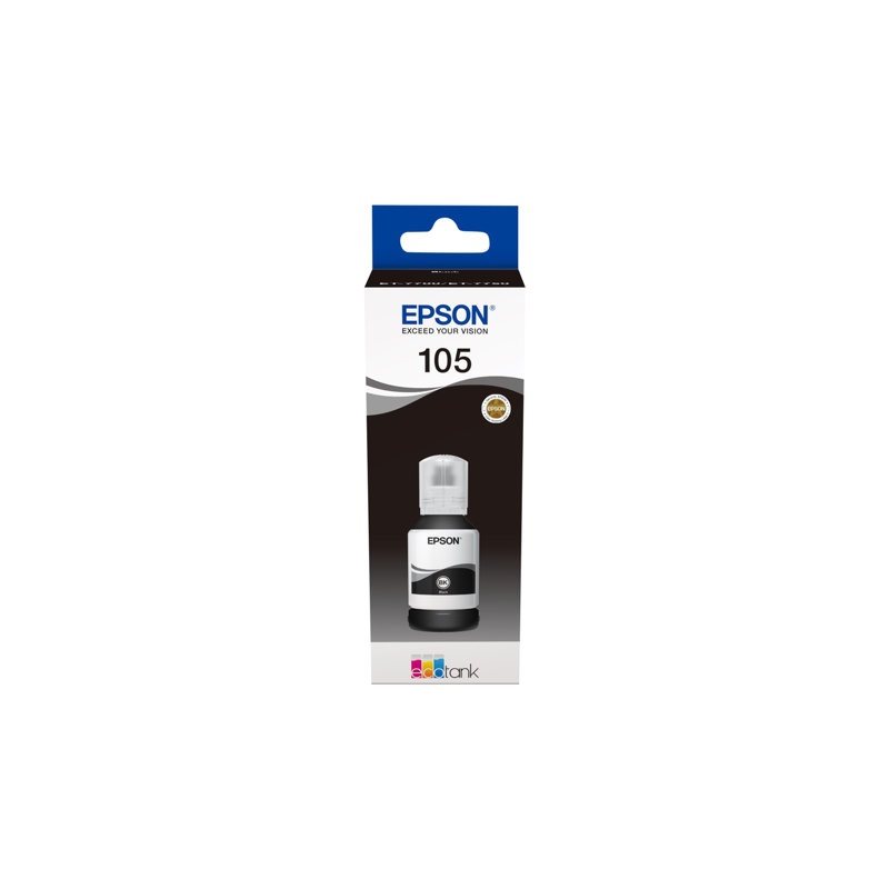 Epson 105 -mustepullo, 140ml, musta, pigmented