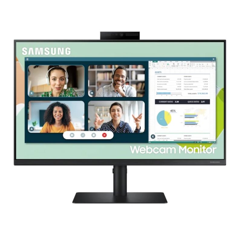 Samsung 24" Webcam Monitor S4, Full HD -monitori, musta