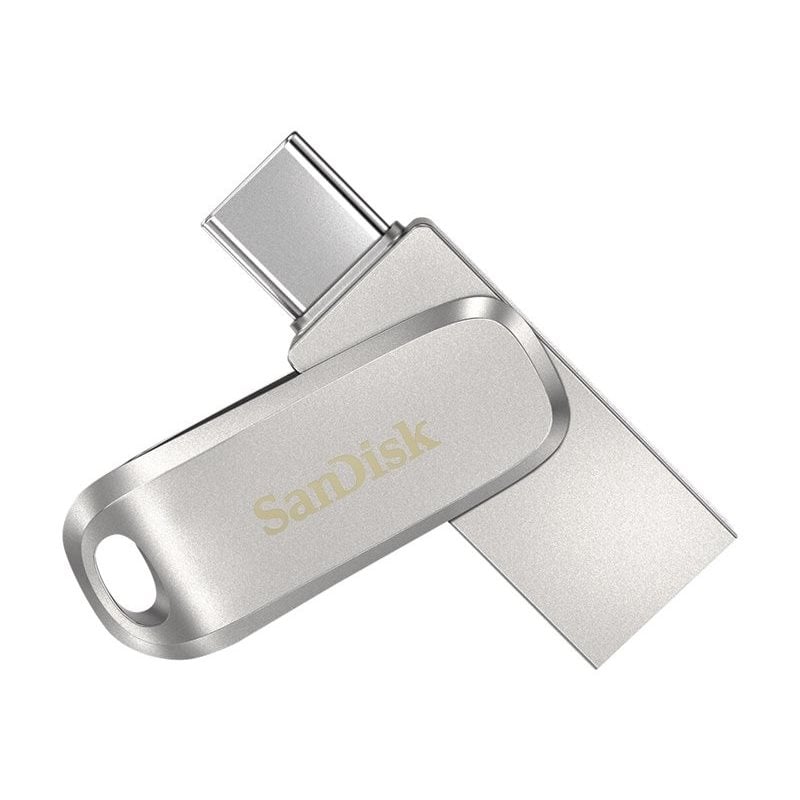 Sandisk 1TB Ultra Dual Drive Luxe USB Type-C -muistitikku, 150 MB/s, hopea