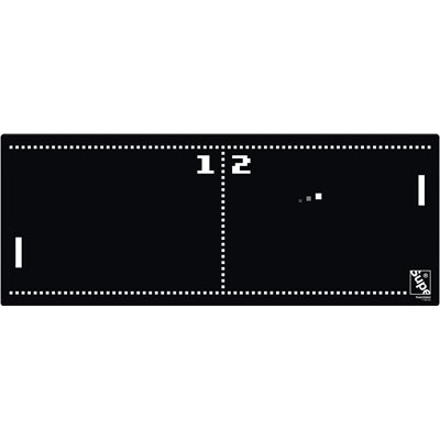 Supe DESKMAT - PONG -pelihiirimatto, musta/valkoinen