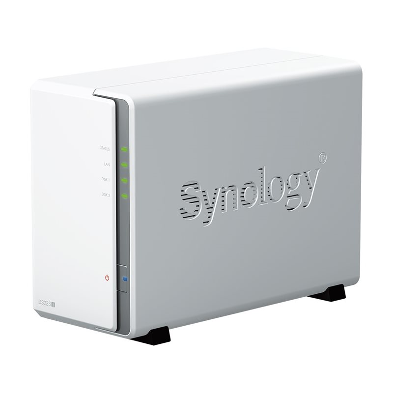 Synology DiskStation DS223j, 2-paikkainen NAS-asema, valkoinen/harmaa