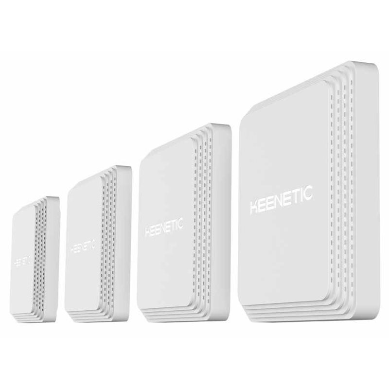 Keenetic Voyager Pro 4-Pack, AX1800 Mesh Wi-Fi 6 Gigabit -reititin/laajennin/Access Point, 4 kpl