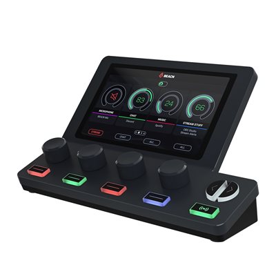 BEACN Mix Create - Dark -audiohallintapaneeli sisällöntuottajille, musta