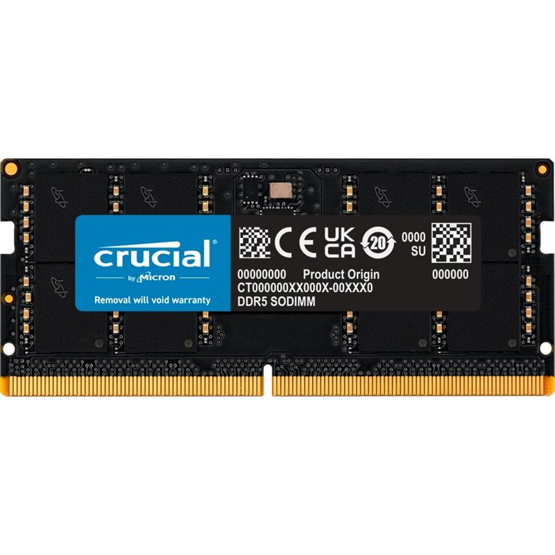 Crucial 32GB (1 x 32GB) DDR5 5600MHz, SO-DIMM, CL46, 1.10V