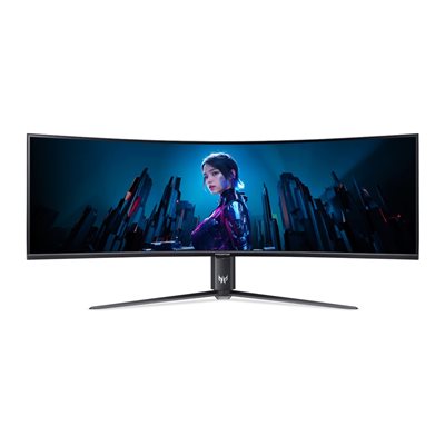 Acer 57" Predator Z57, kaareva 120Hz DUHD MiniLED-pelimonitori, musta
