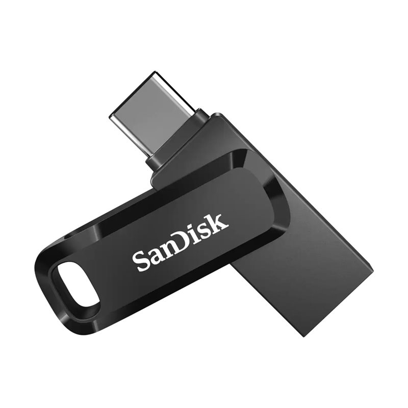 Sandisk 2TB Ultra Dual Drive Go, 3.2 Gen1 USB-C+A -muistitikku, jopa 400 MB/s, musta