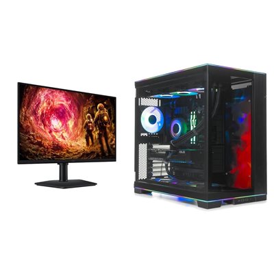 Jimm's Radiant 9070 XT, pelitietokone + Samsung 32" Odyssey G5 G50F, 180Hz QHD-pelimonitori