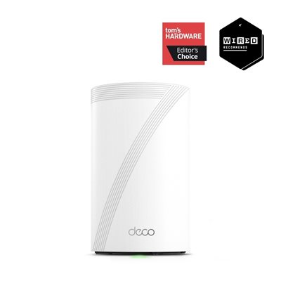 TP-Link Deco BE68 (1-pack), BE14000 Tri-Band Mesh WiFi 7 -järjestelmä, valkoinen