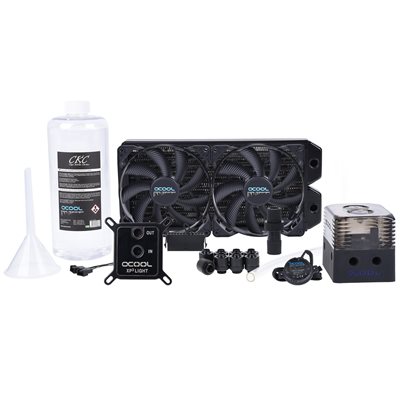 Alphacool Eissturm Gaming Copper 30, 280mm vesijäähdytyssarja prosessorille, musta