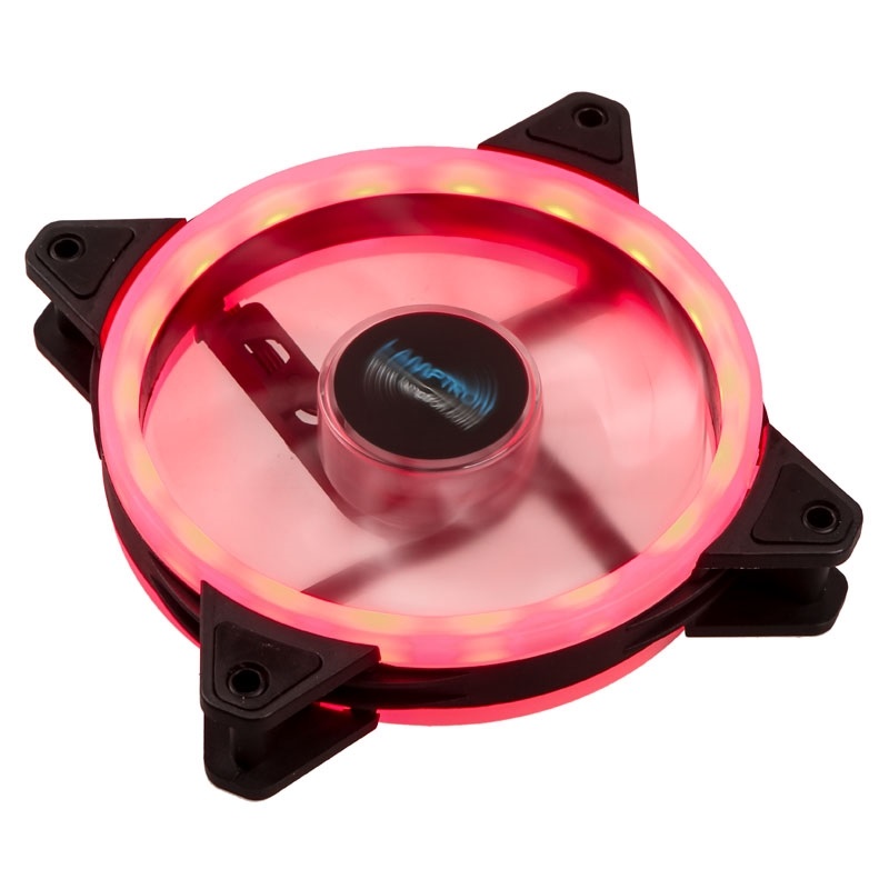 Lamptron Nova RGB LED Dual Ring, 120mm laitetuuletin, musta/läpikuultava