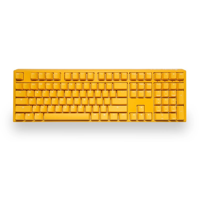 Ducky One 3 Yellow, mekaaninen näppäimistö, Cherry MX Clear, keltainen