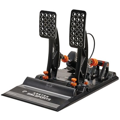 Asetek Invicta Sim Racing Pedals Brake and Throttle -polkimet, musta/oranssi