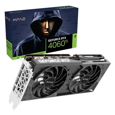 KFA2 GeForce RTX 4060 Ti 2X 1-Click OC -näytönohjain, 8GB GDDR6