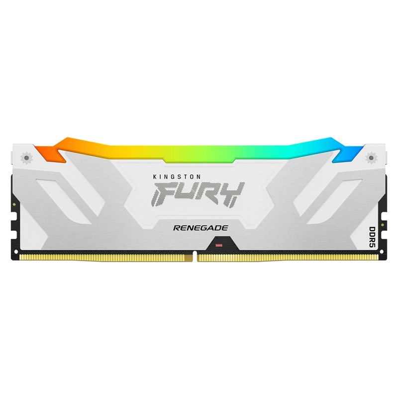 Kingston 32GB (1 x 32GB) FURY Renegade White RGB, DDR5 6400MHz, CL32, 1.40V, valkoinen/hopea