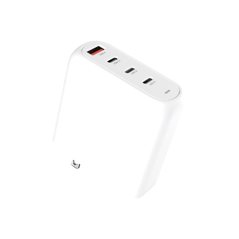 Creative 100W GaN-verkkovirtalaturi, 3x USB-C + USB-A, PD3.0/QC4+, valkoinen