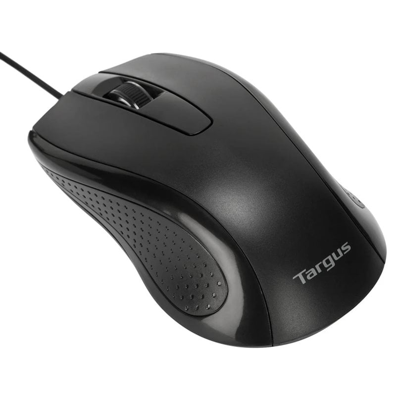 Targus Full-Size Optical Antimicrobial Wired Mouse, langallinen hiiri, musta