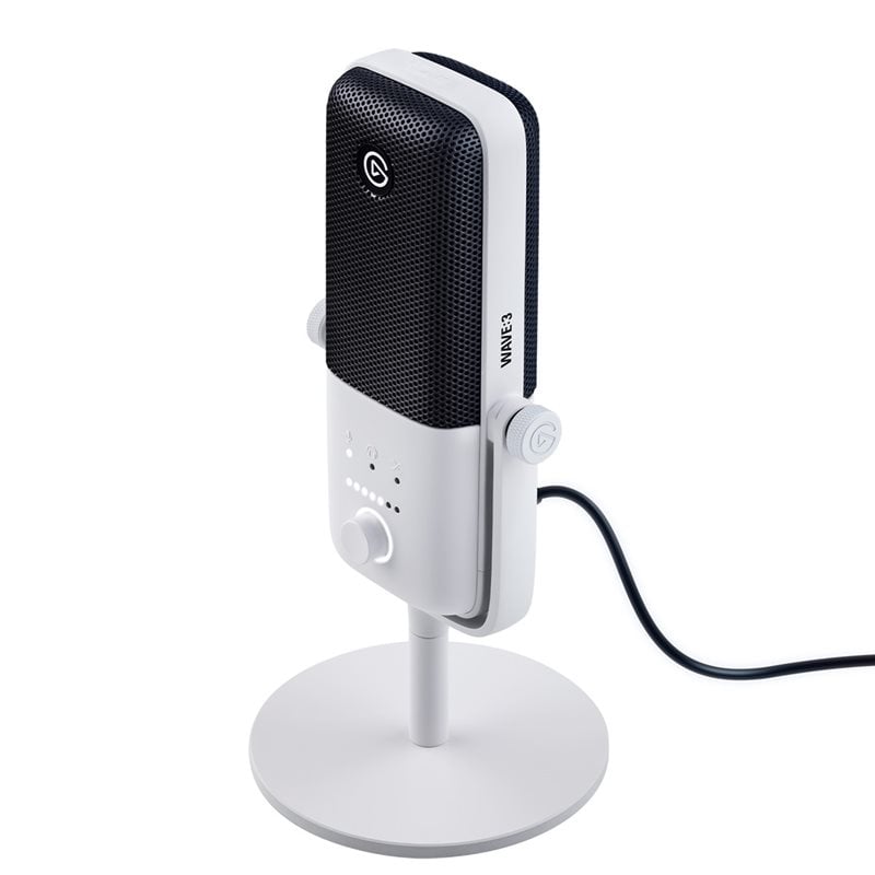 Elgato Wave:3 -mikrofoni, USB-C, valkoinen