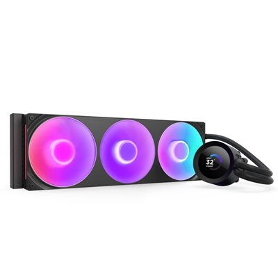 NZXT Kraken Plus 360 RGB, 360mm AIO-nestejäähdytysratkaisu prosessorille, musta
