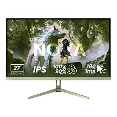 Arozzi 27" Nova IPS, 180Hz (OC) QHD -pelimonitori, metsänvihreä