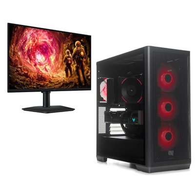 Jimm's Phantom 5070 Ti, pelitietokone + Samsung 27" Odyssey G5 G50F, 180Hz QHD-pelimonitori