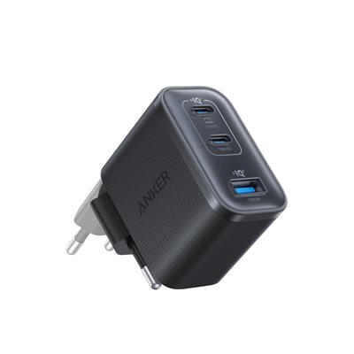 Anker 70W Nano Charger, GaN-verkkovirtalaturi, 2x USB-C, USB-A, musta