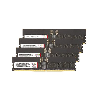 v-color 256GB (4 x 64GB) OC R-DIMM - AMD TRX50, DDR5 6000MHz, CL38, 1.25V, musta