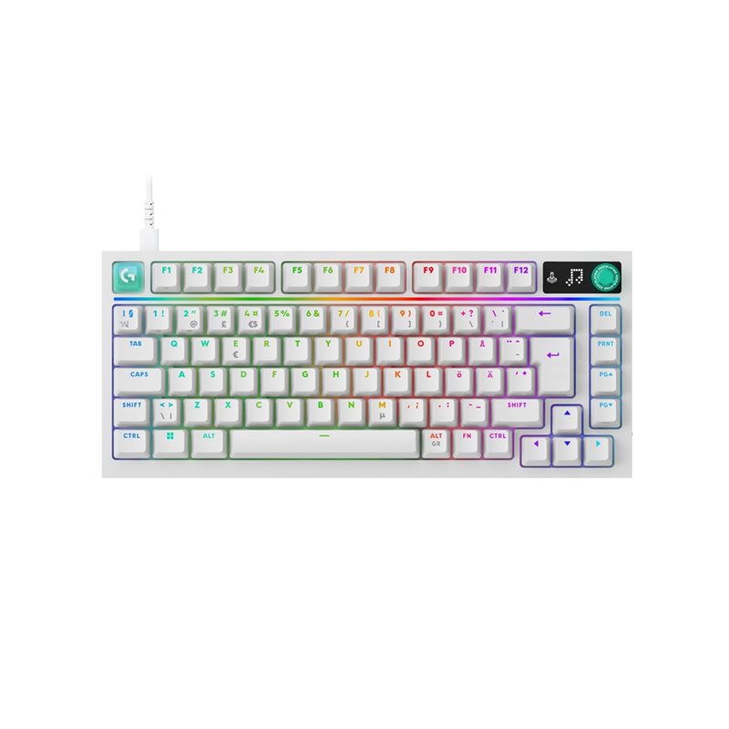 Logitech G316 X 75, mekaaninen pelinäppäimistö, 75%, valkoinen