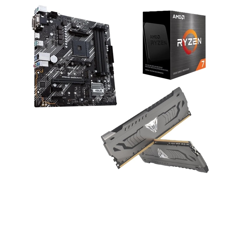Asus PRIME-B550M-K + 5700X + 16GB DDR4 -tuotepaketti