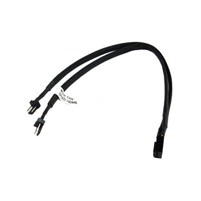 Phobya Y-haaroitin 3Pin Molex muunnos 2x 3Pin Molex 30cm - musta