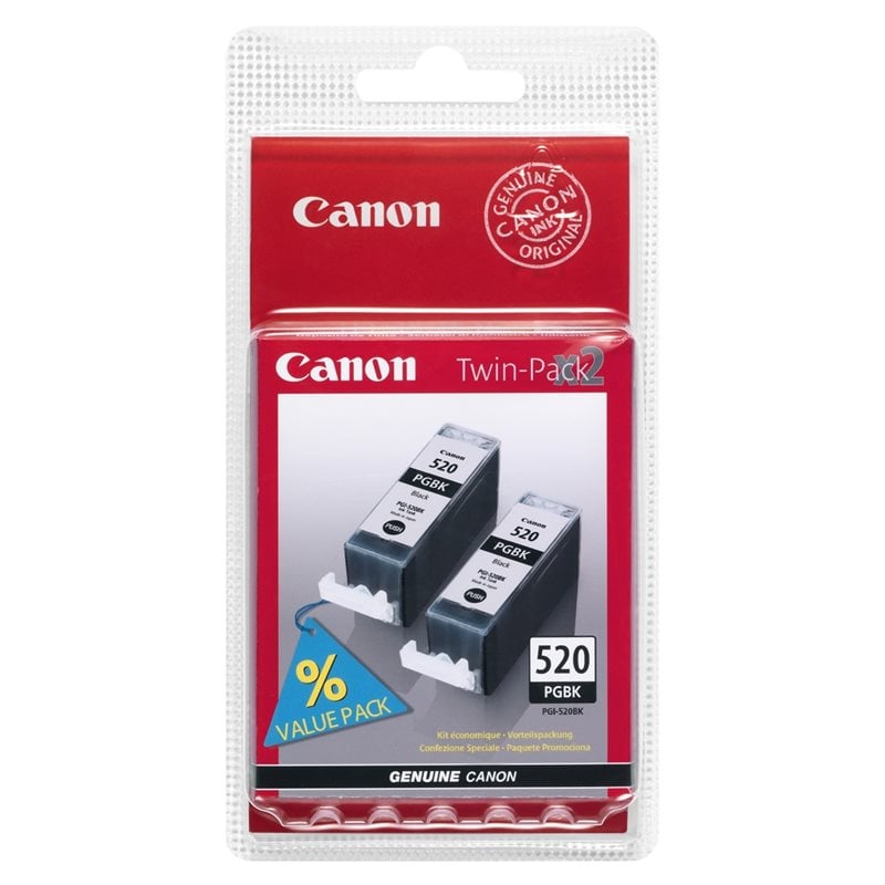 Canon PGI-520BK Twin Pack for Pixma iP/MX, Black