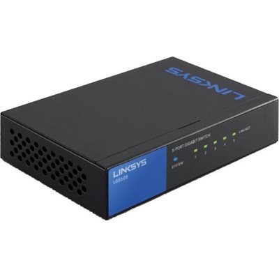 Linksys 5-porttinen gigabitkytkin, pöytämalli, metalli, musta