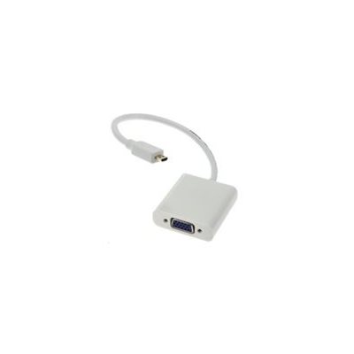 MicroConnect HDMI Micro - VGA adapteri, uros - naaras, valkoinen