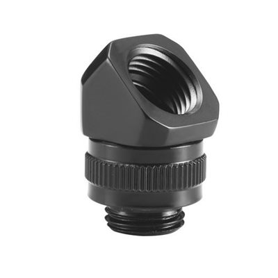 Phanteks M-F Rotary Fitting 45°, uros - naaras adapteriliitin, 45° kulma, G1/4, musta