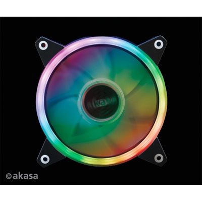 Akasa Vegas R7, 120mm RGB LED -laitetuuletin, musta/kirkas