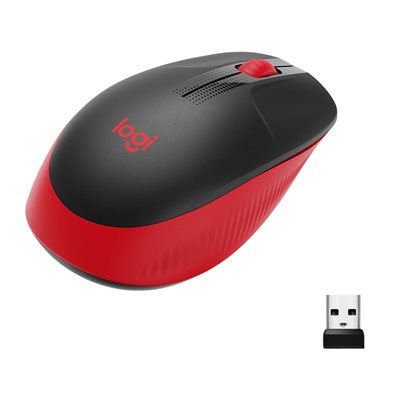 Logitech M190, langaton hiiri, 1000 DPI, punainen
