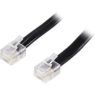 Deltaco Modulaarikaapeli RJ-12 6P6C, 5m, musta