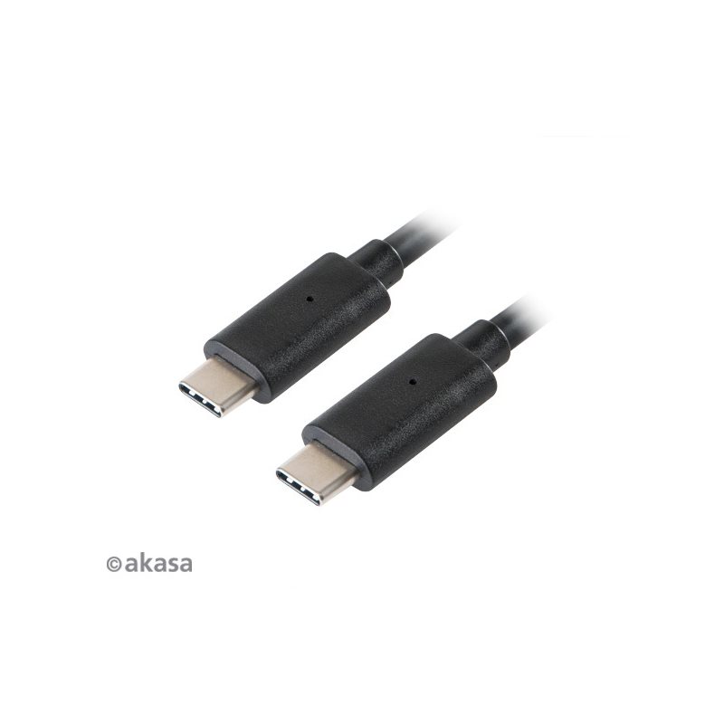 Akasa 3.1 USB-C -kaapeli, 3A, 1m,  musta (Poistotuote! Norm. 9,90€)