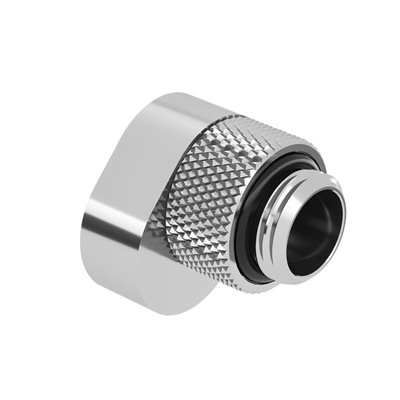 Barrow G1/4" jatko, Offset 15mm, uros/naaras, hopea