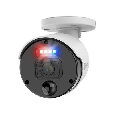 Swann Bullet-lisäkamera 4K Master -sarjalle, varoitusvalolla, valkoinen/musta