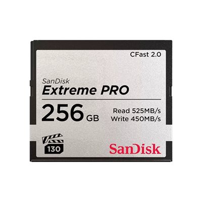 Sandisk 256GB Extreme Pro CFAST 2.0 -muistikortti, 525/450 MB/s